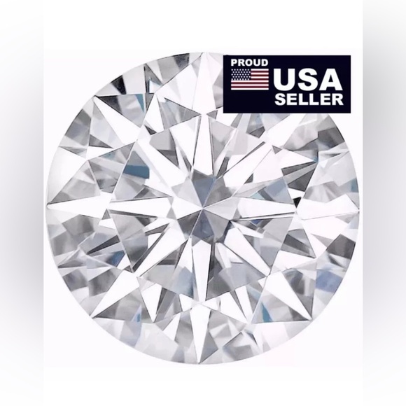 2 Carat Round Cut VVS1/D Real Loose Moissanite Diamond Stone 8mm - Picture 5 of 7